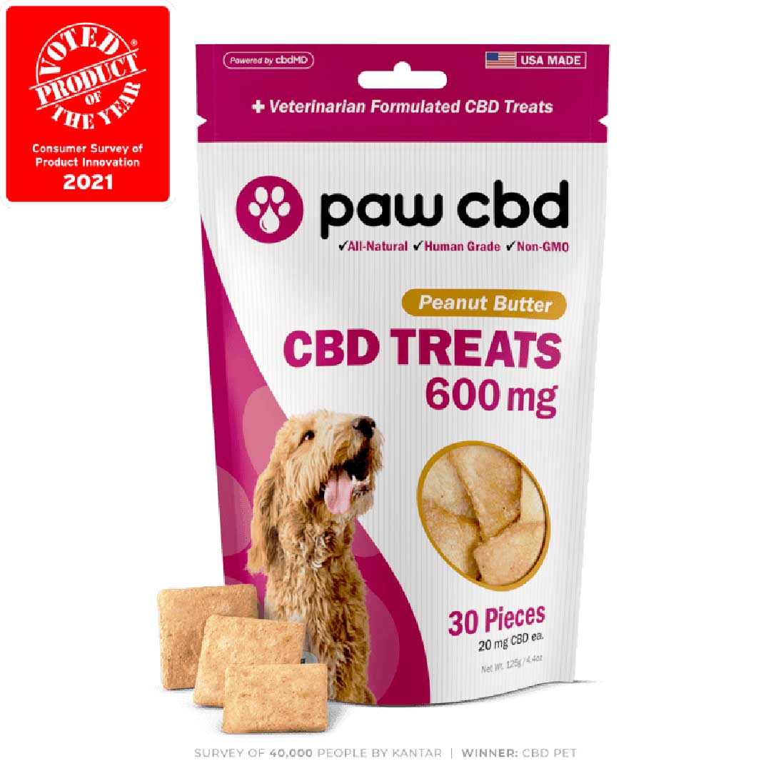 paw cbd Broad Spectrum CBD Dog Hard Chews & Treats ā Peanut Butter | 30 Count