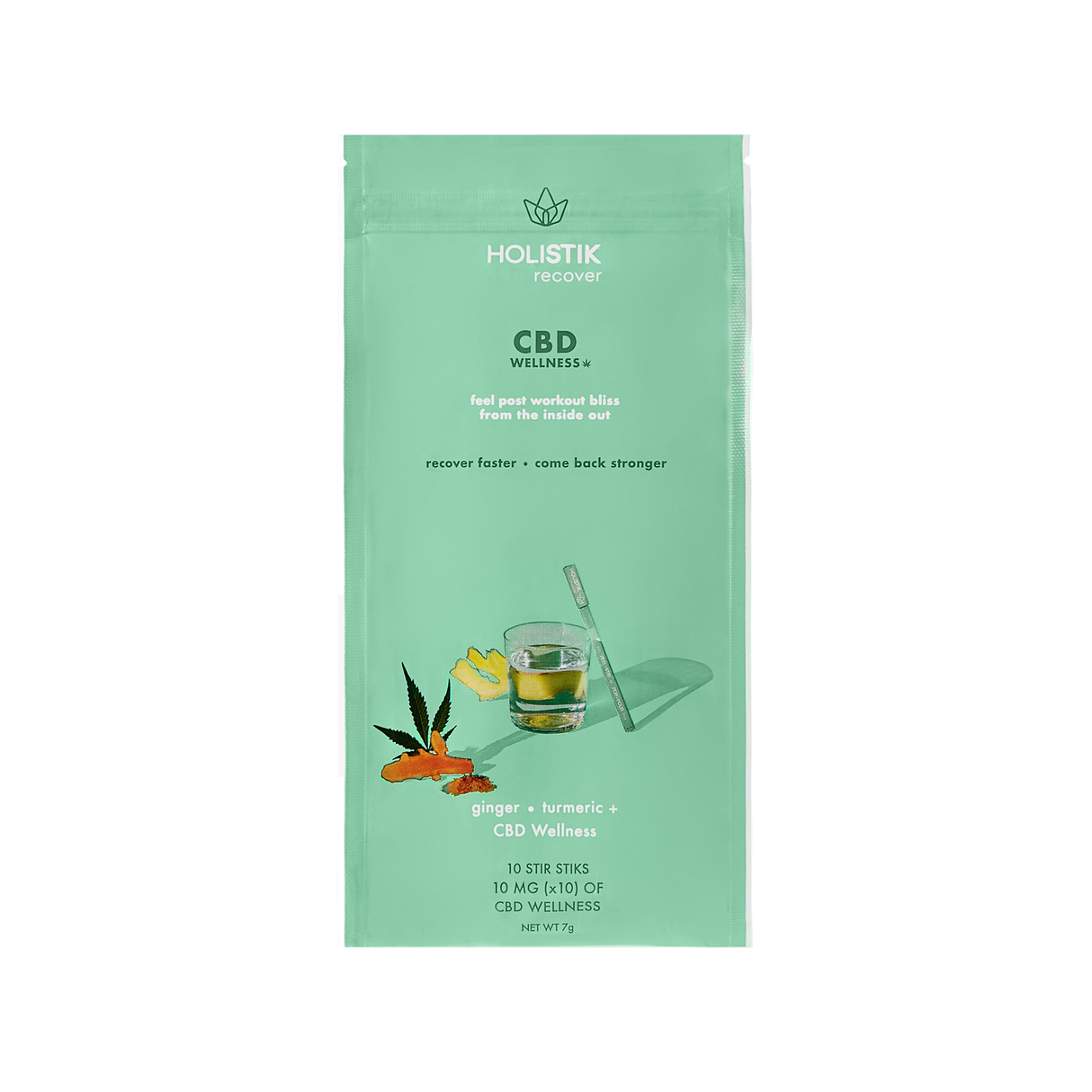 HOLISTIK Wellness CBD Drink Mix - Recover Stir STIK - 10mg