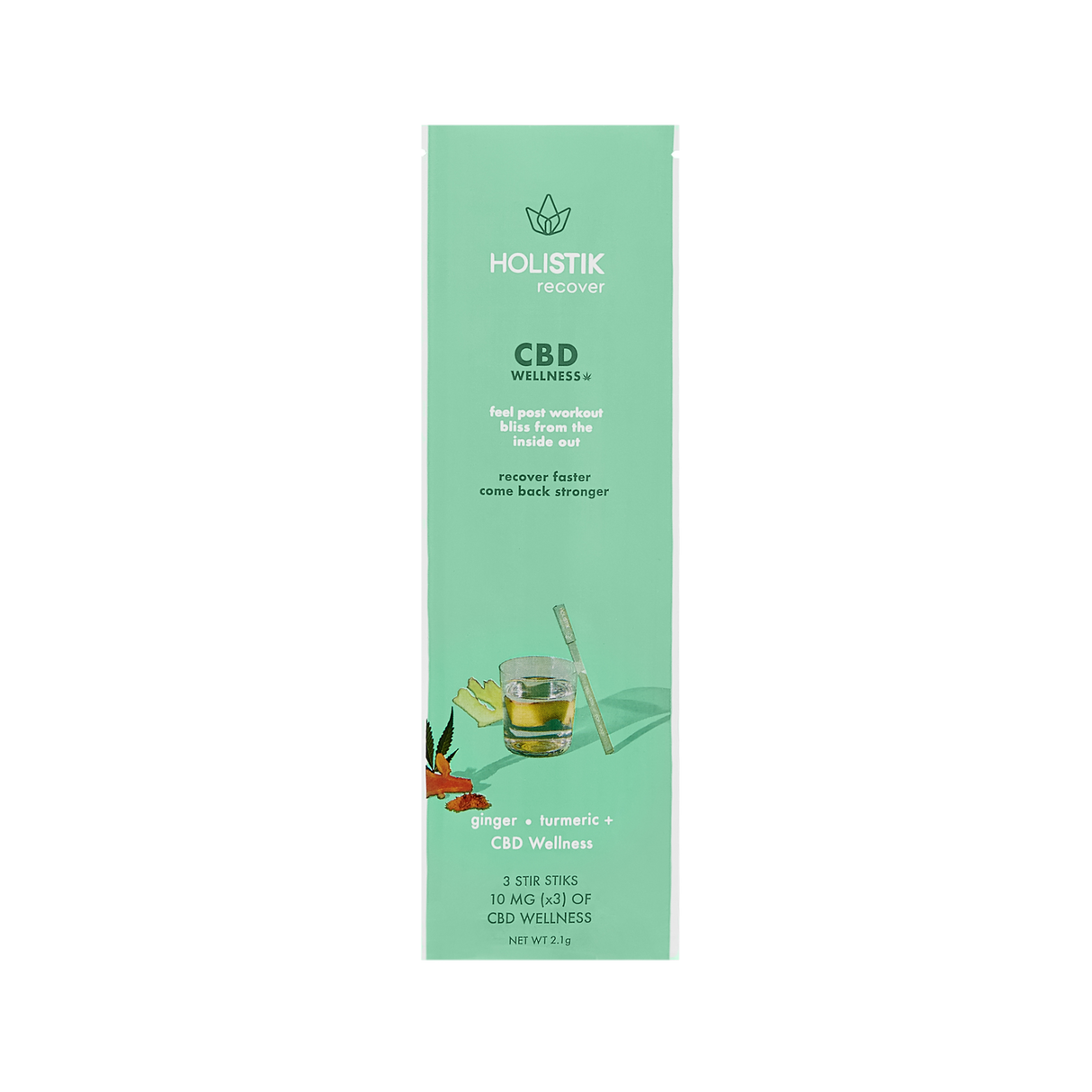 HOLISTIK Wellness CBD Drink Mix - Recover Stir STIK - 10mg