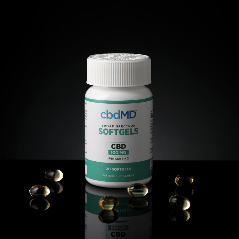 cbdMD Broad Spectrum CBD Oil Softgel Capsules - 30 Count