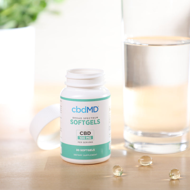 cbdMD Broad Spectrum CBD Oil Softgel Capsules - 30 Count