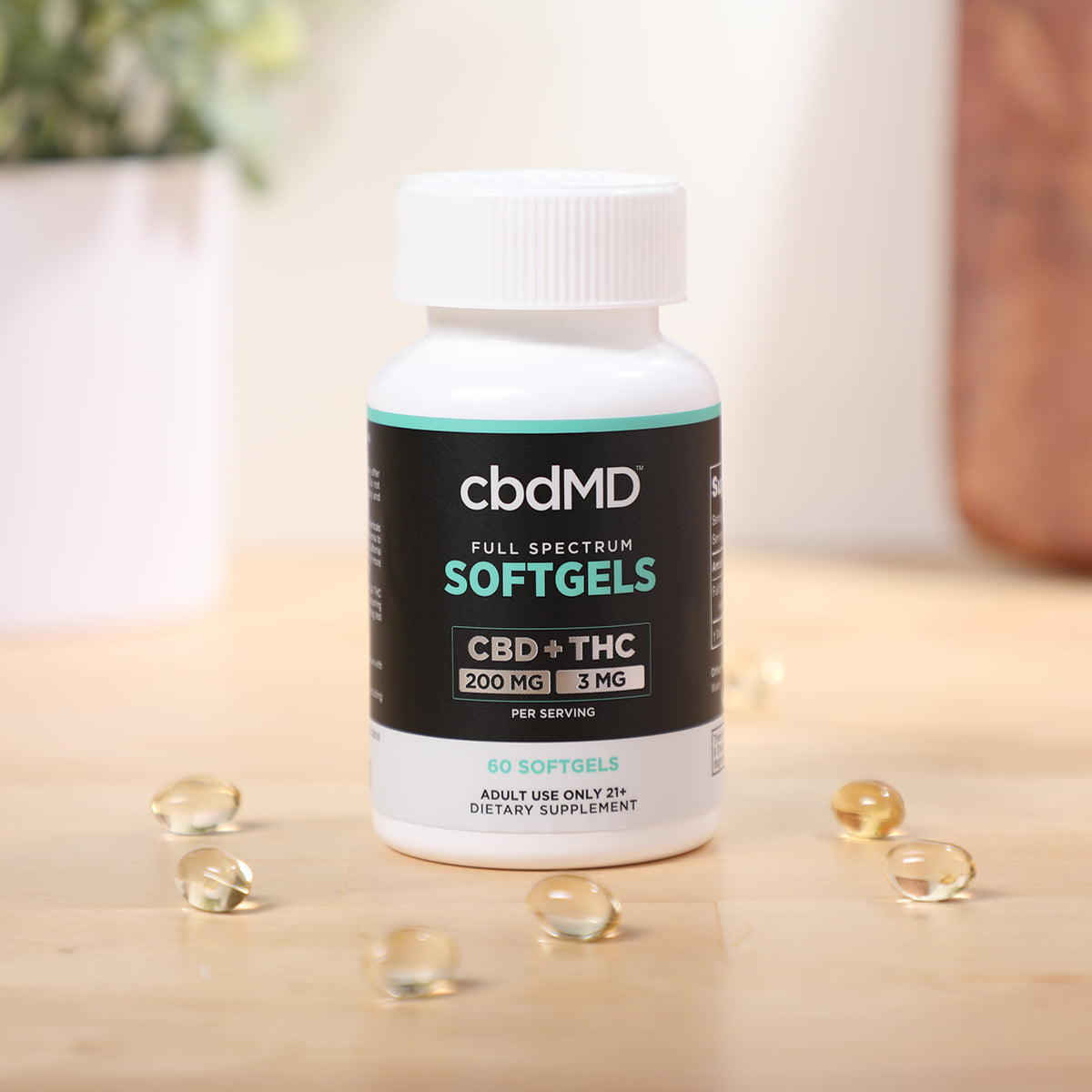 cbdMD Full Spectrum CBD Oil Softgels - 6000 mg (Per Bottle) | 60 Count