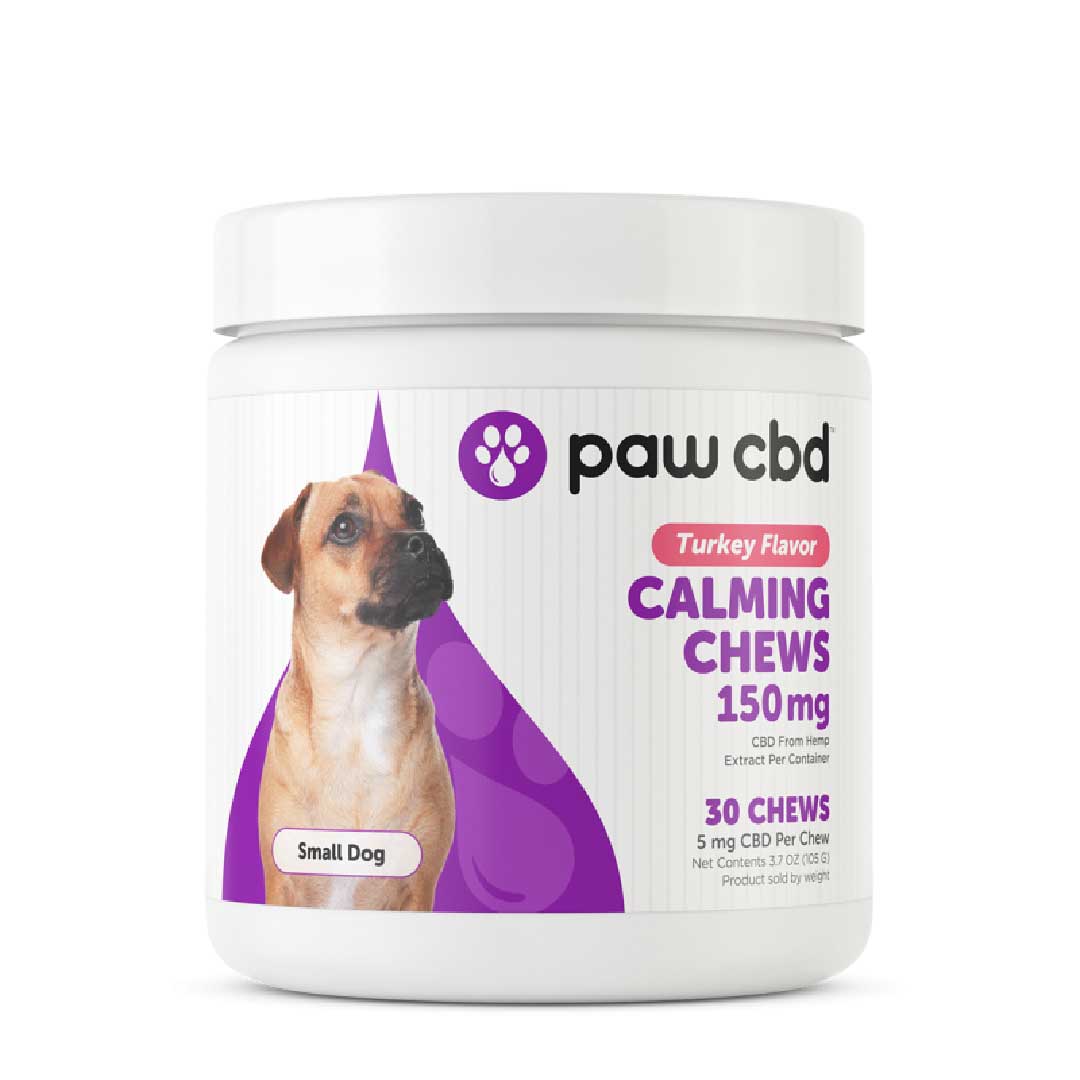 paw cbd Broad Spectrum CBD - Calming Dog Soft Chews Treats - Turkey Flavor | 30 Count