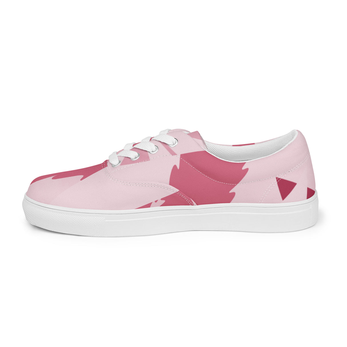 Women’s Lace-Up Canvas Sneakers with Bee Love Print