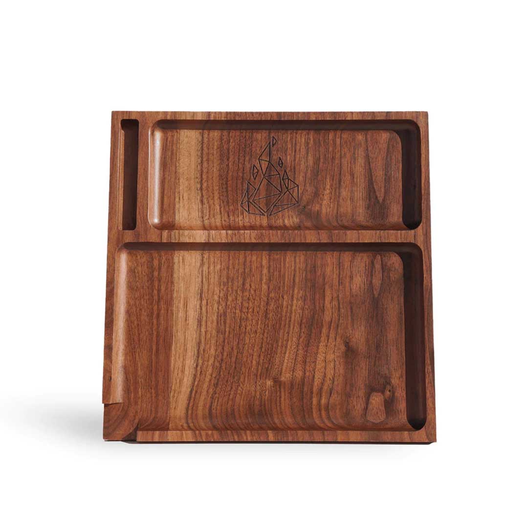 BRNT Designs Yaketa Wood Rolling Tray - Walnut