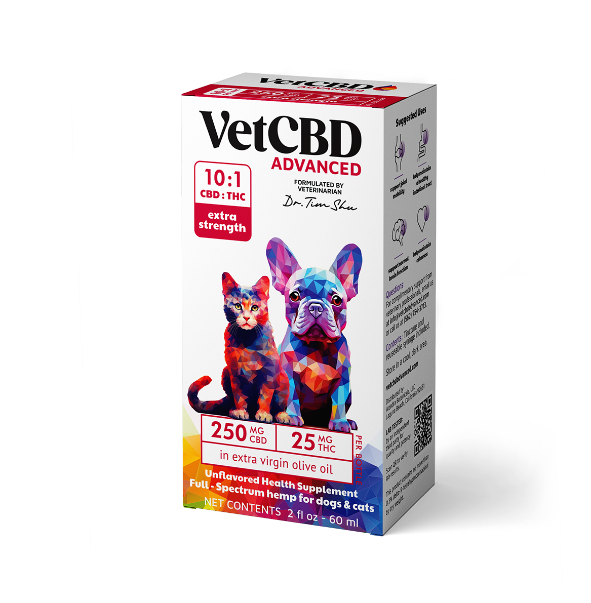 VetCBD Advanced Formula Tincture – CBD:THC for Dogs & Cats