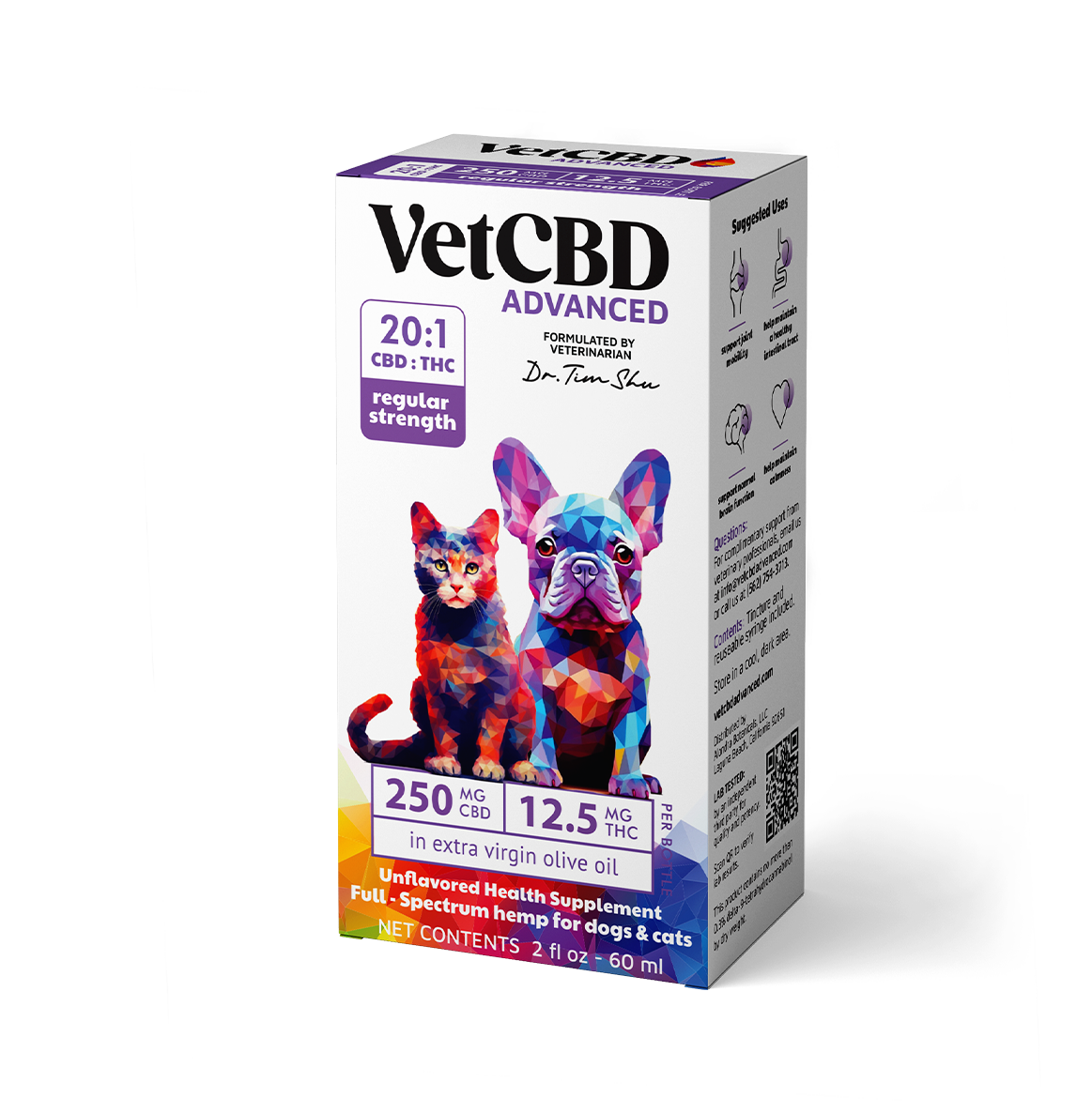 VetCBD Advanced Formula Tincture – CBD:THC for Dogs & Cats