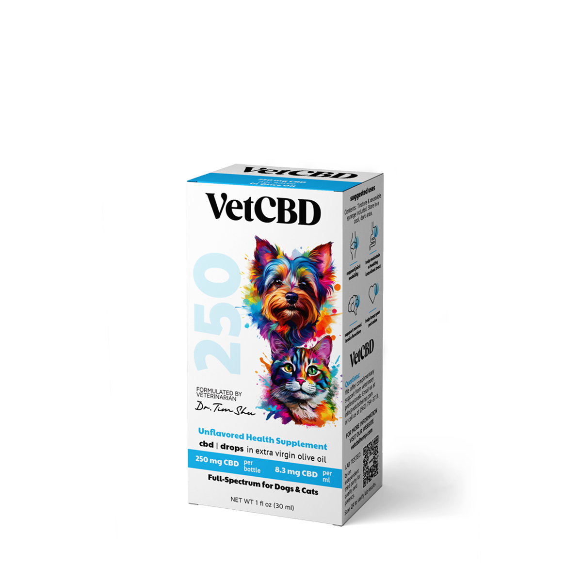 VetCBD Standard Formula Hemp Tincture - Full Spectrum CBD for Dogs And Cats