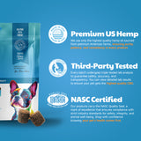 VetCBD Hemp Calming Soft Chews For Dogs - Peanut Butter | 5mg Per Treat (Broad Spectrum)