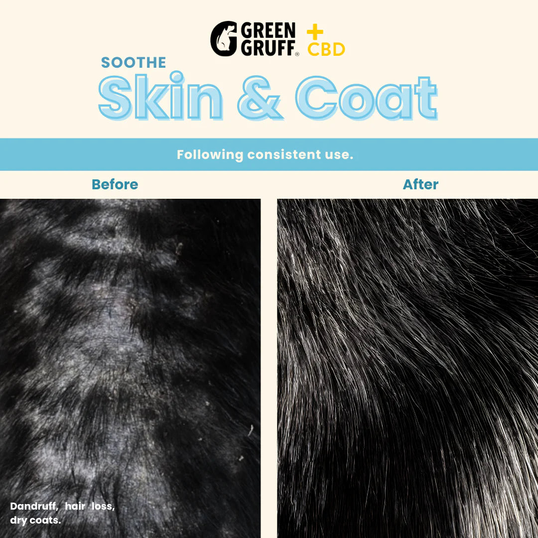 Green Gruff SOOTHE Skin & Coat CBD Chews for Dogs – 90 & 24 Count