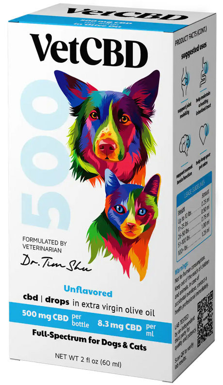 VetCBD Hemp Tinctures for Dogs And Cats - Unflavored | 30 ml