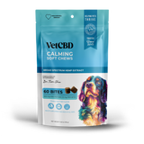 VetCBD Hemp Calming Soft Chews For Dogs - Peanut Butter | 5mg Per Treat (Broad Spectrum)