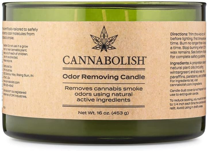 Cannabolish Smoke Odor Eliminating Candle - Natural Scent