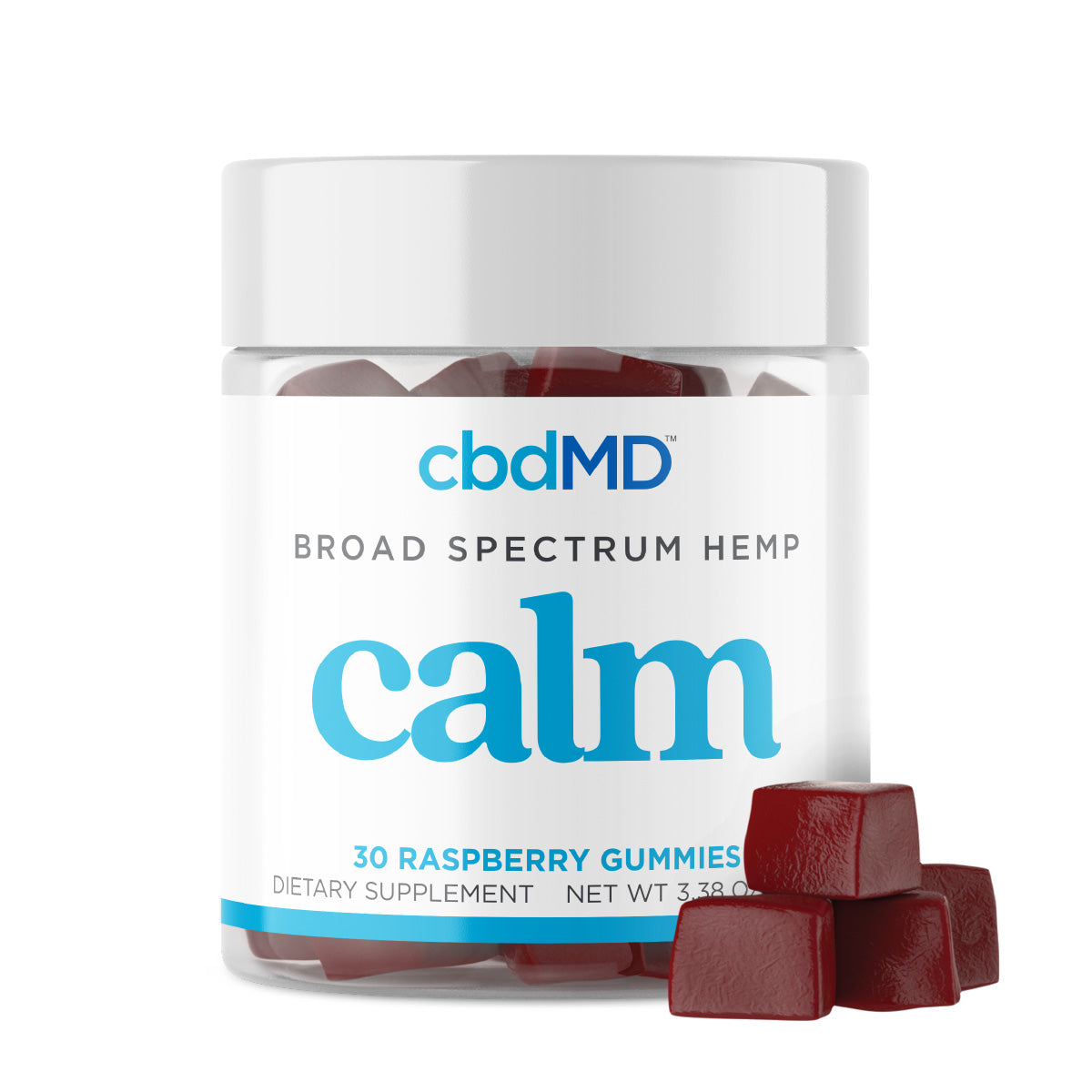 cbdMD Calming Broad Spectrum CBD Gummies (750 mg/30 Ct.) - Raspberry