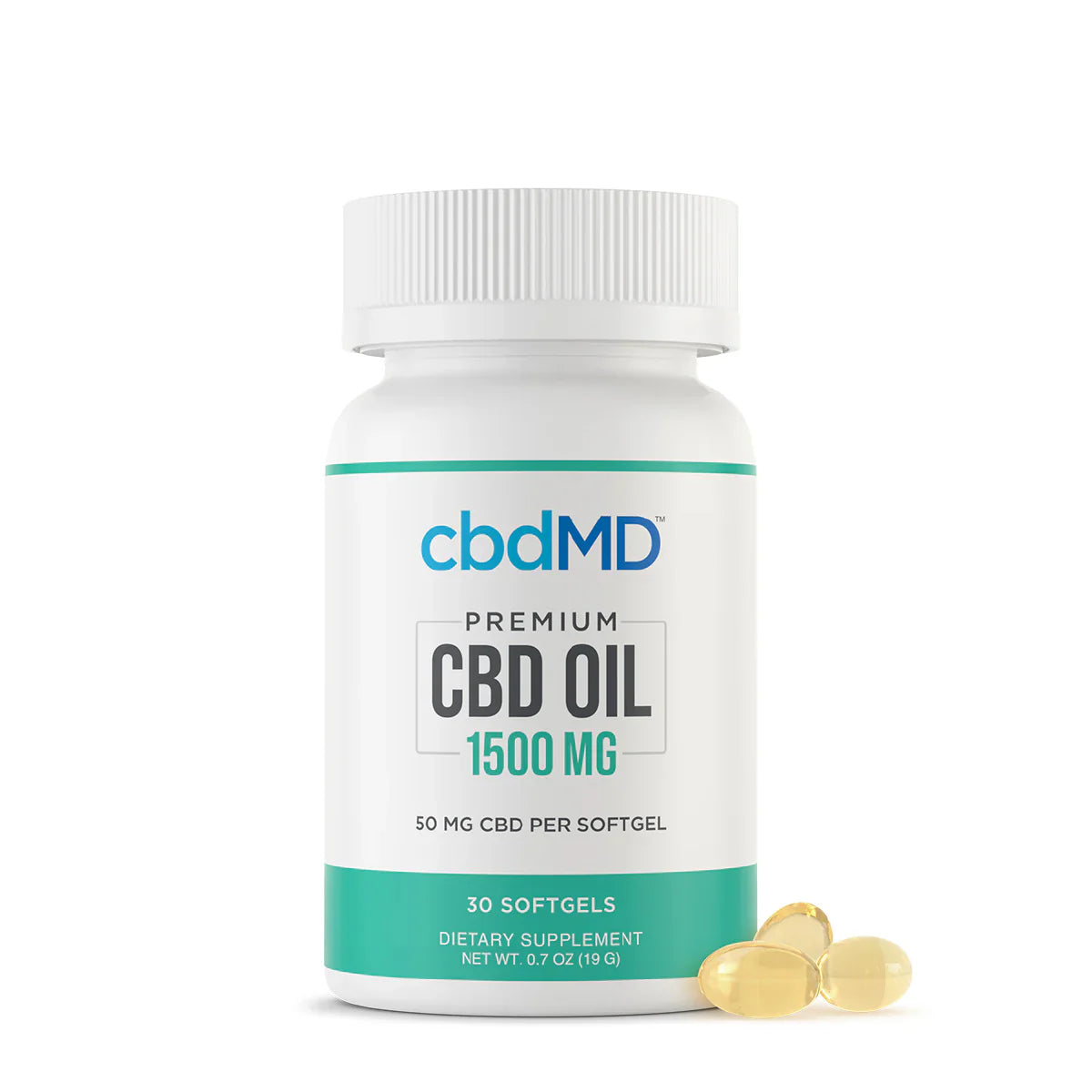 cbdMD Broad Spectrum CBD Oil Softgel Capsules - 30 Count