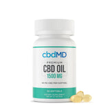 cbdMD Broad Spectrum CBD Oil Softgel Capsules - 30 Count