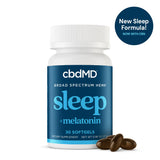 cbdMD Broad Spectrum CBD PM Softgel Capsules - 1500 mg (Per Bottle) | 30 Count
