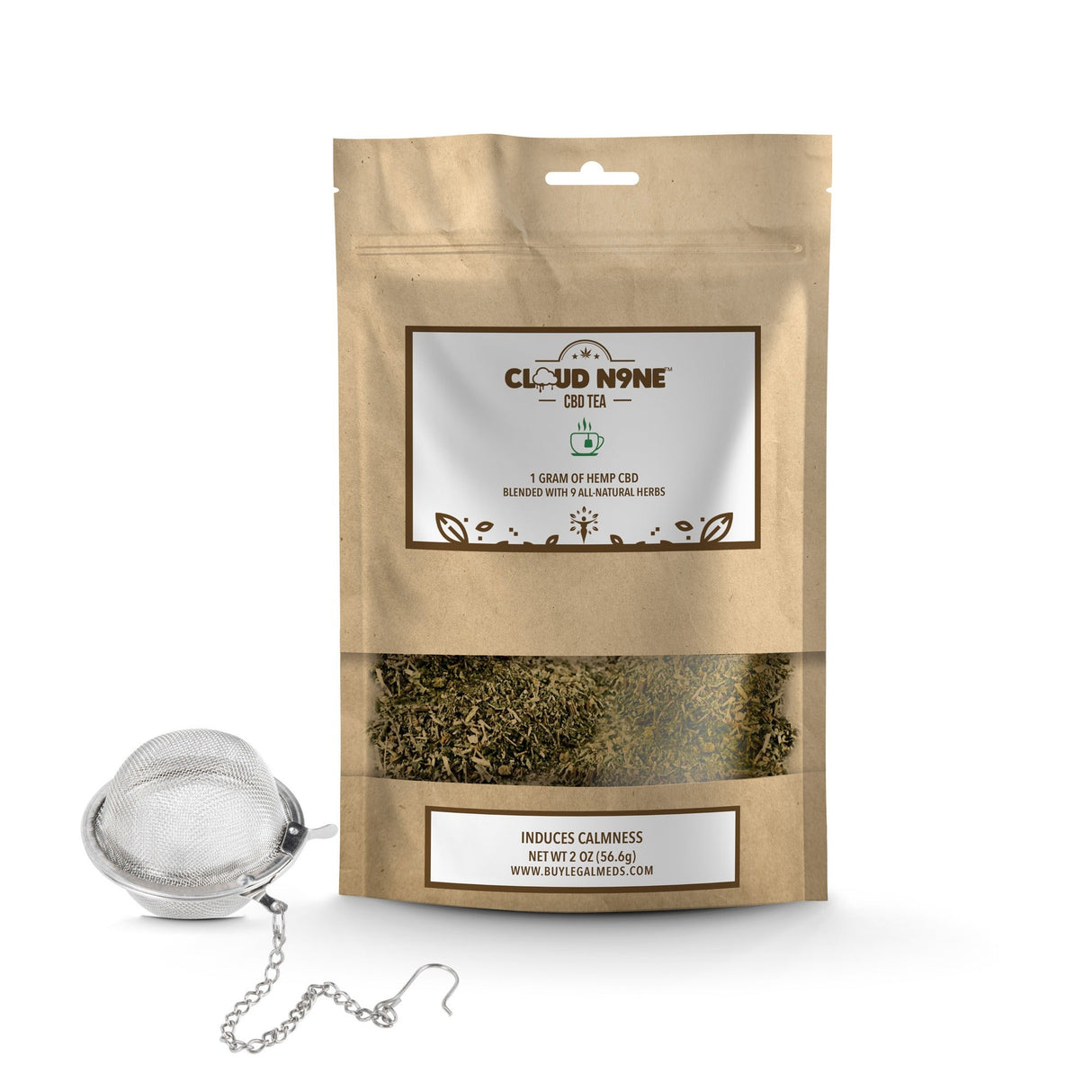 Cloud N9ne CBD Tea – Herbal Blend with Hemp Flower (1g)