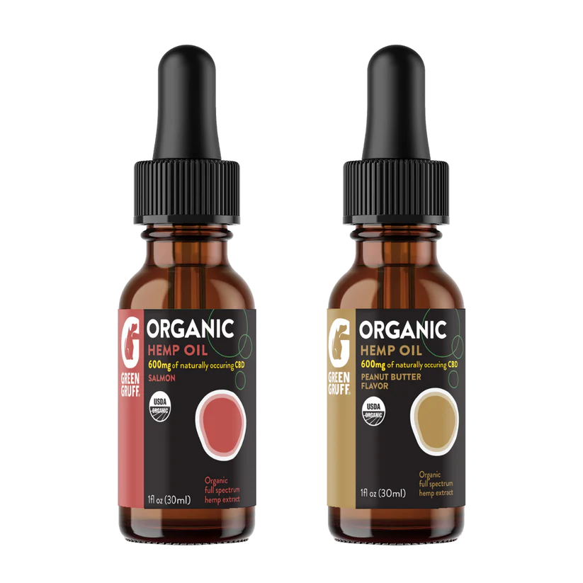 Green Gruff Organic CBD Tincture for Dogs – Two Flavors