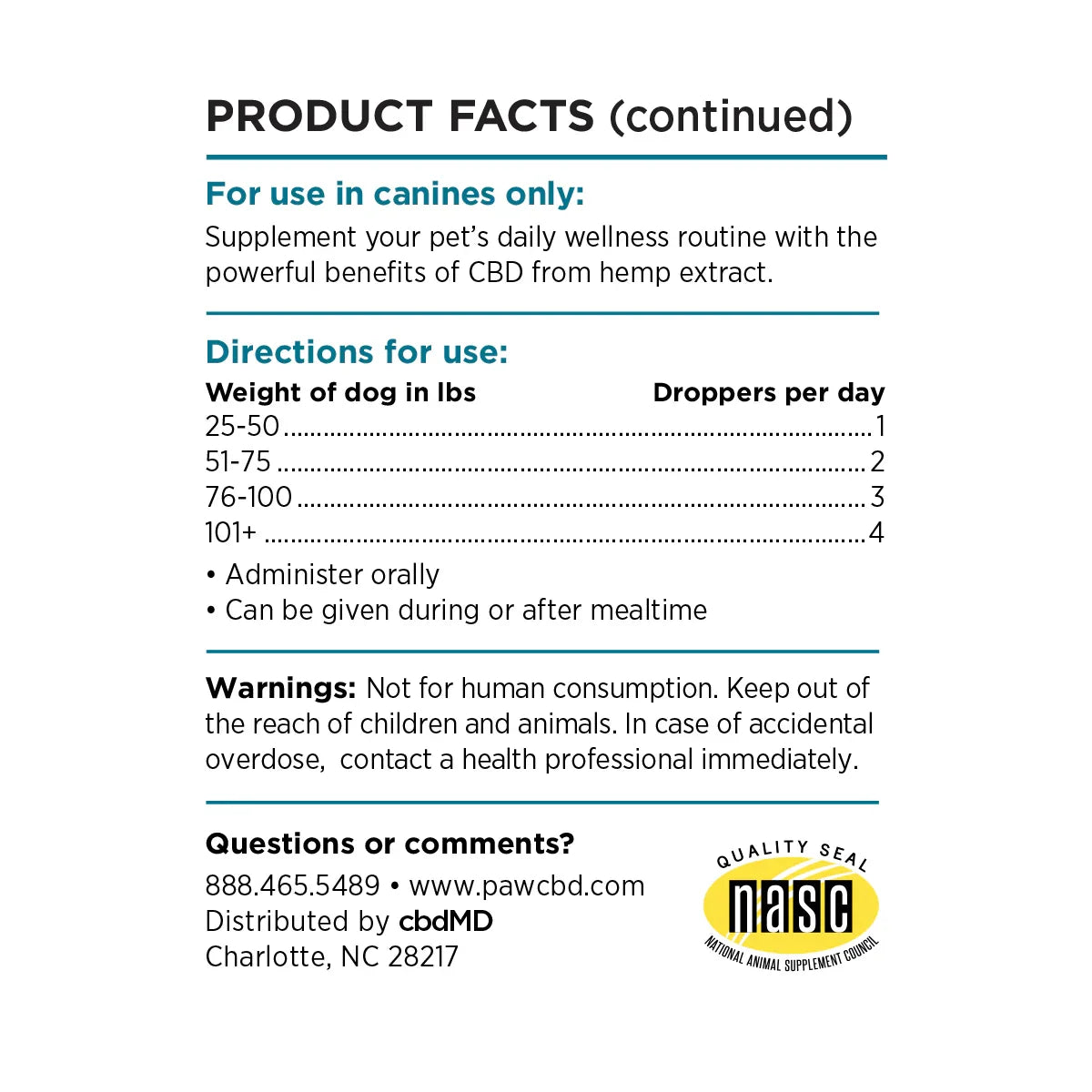 paw cbd Broad Spectrum CBD Oil for Dogs - Peanut Butter | 30 ml