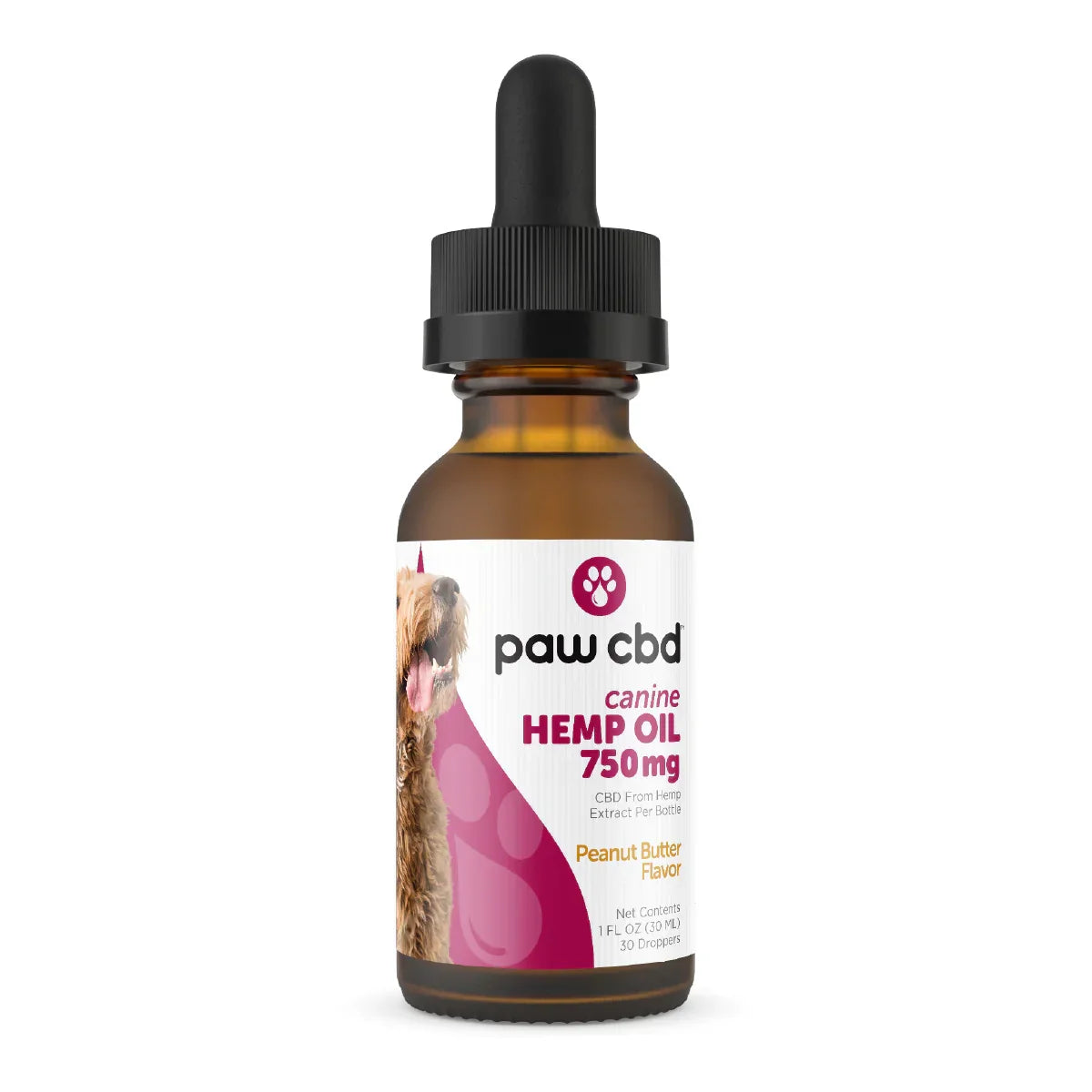 paw cbd Broad Spectrum CBD Oil for Dogs - Peanut Butter | 30 ml