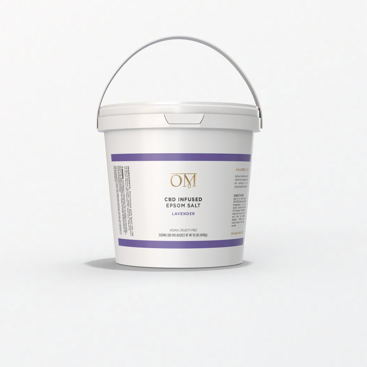 CBD Infused Lavender Epsom Salt - 1250 mg | 5 lb Bucket