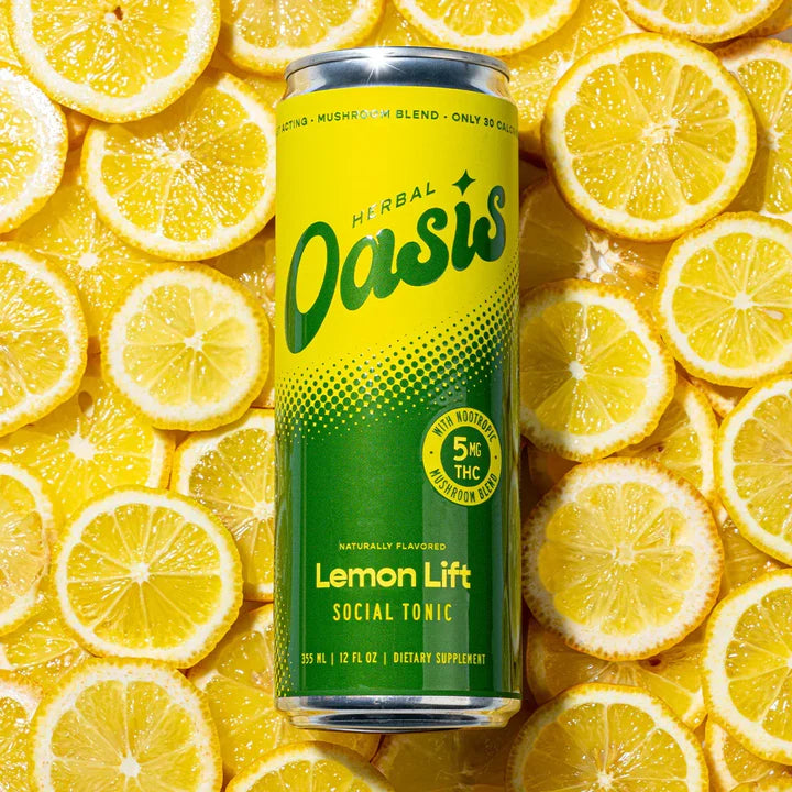 cbdMD Herbal Oasis 5mg Delta 9 THC Social Tonic – Lemon Lift & Berry Fusion