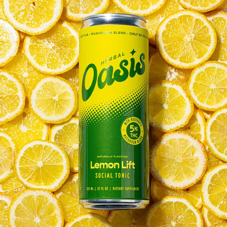 cbdMD Herbal Oasis 5mg Delta 9 THC Social Tonic – Lemon Lift & Berry Fusion