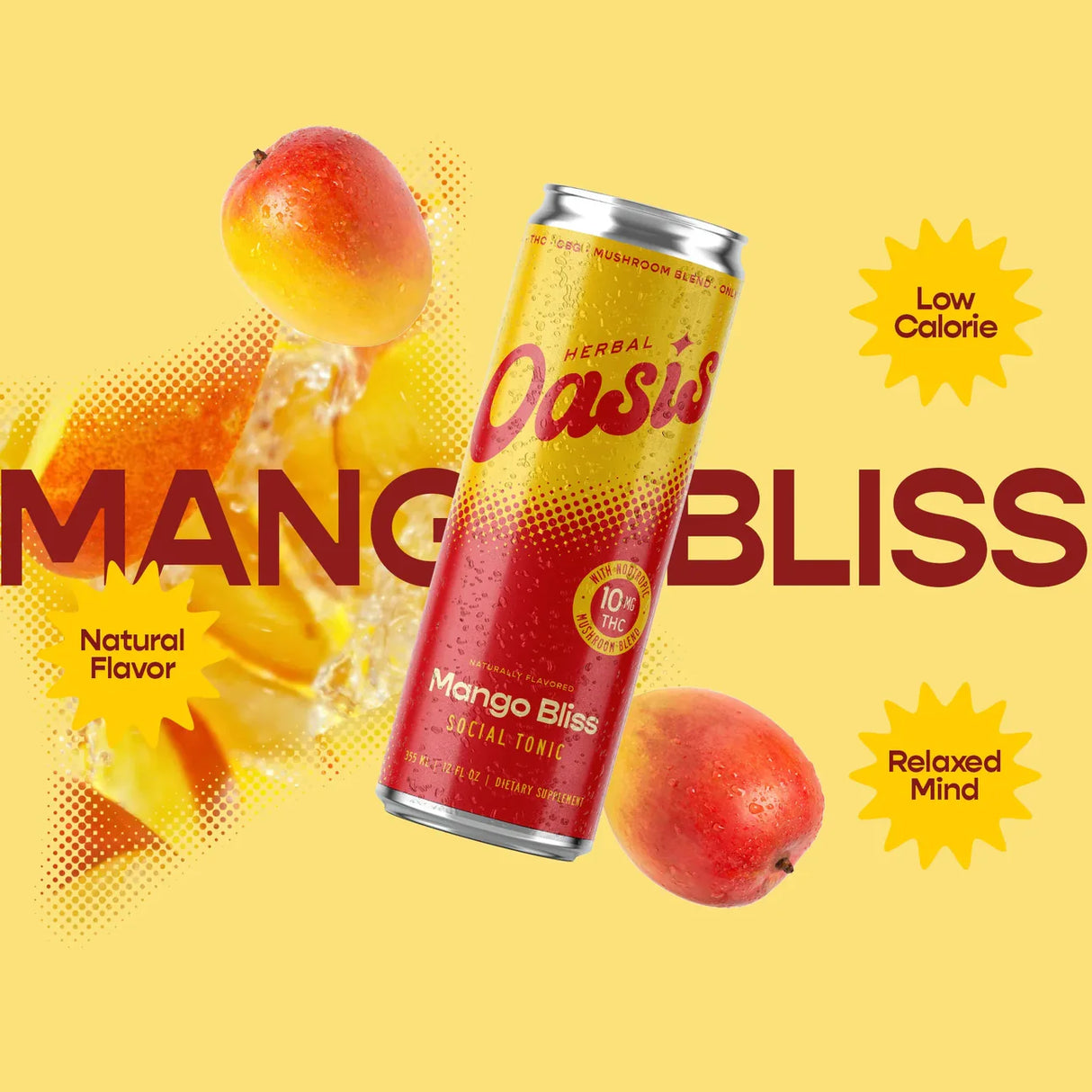 Herbal Oasis Mango Bliss Social Tonic – Delta 9 THC (10mg) | cbdMD