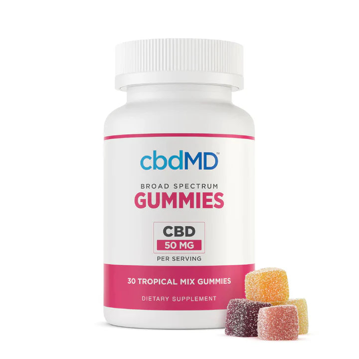 cbdMD Original Broad Spectrum CBD Oil Gummies - Tropical Mix