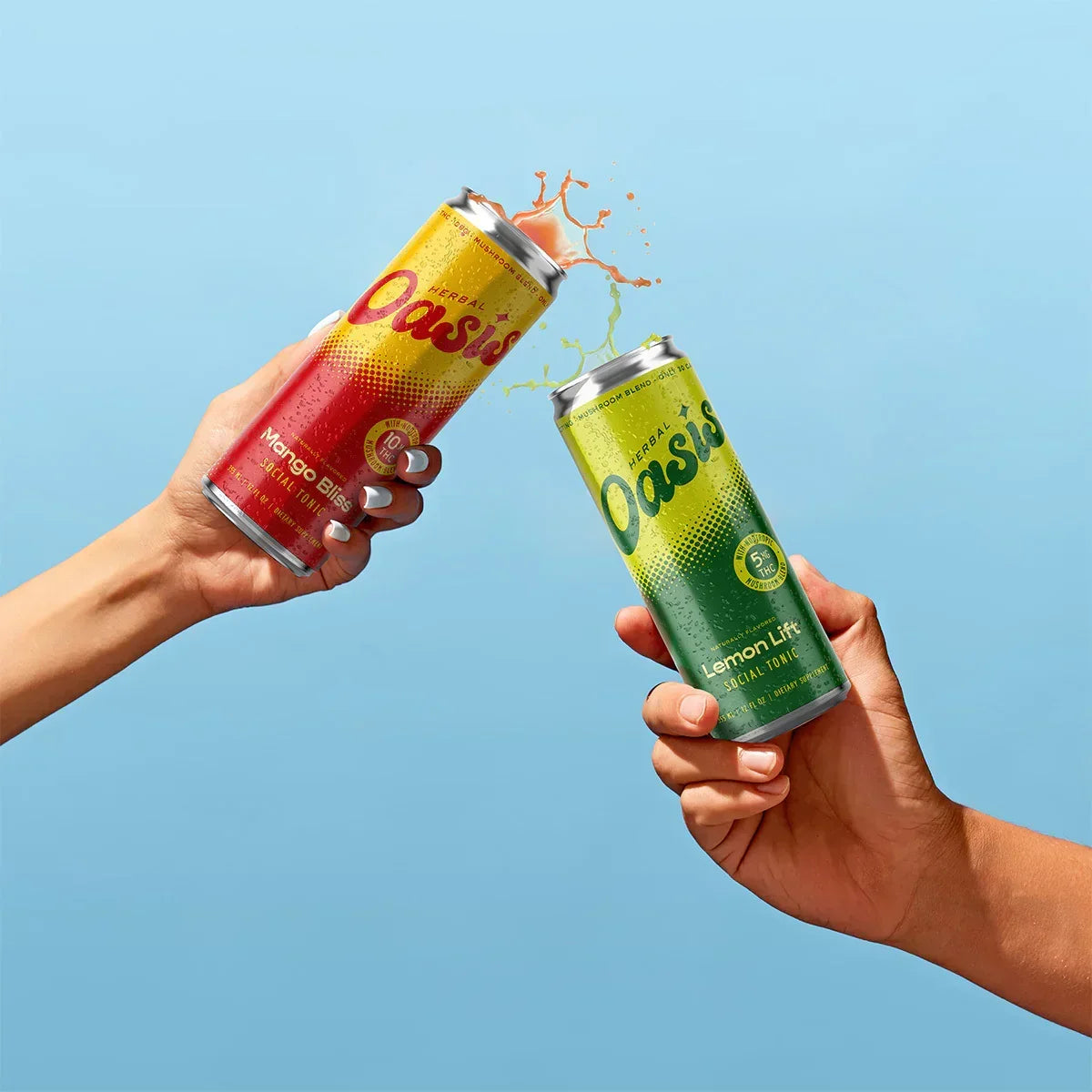 cbdMD Herbal Oasis 5mg Delta 9 THC Social Tonic – Lemon Lift & Berry Fusion