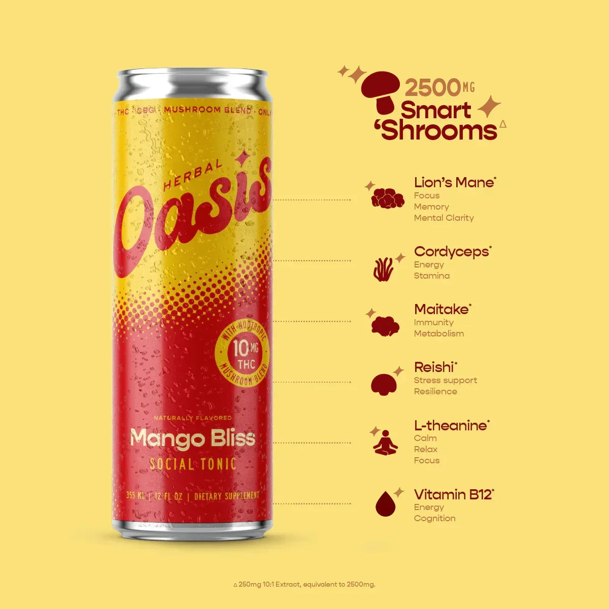 Herbal Oasis Mango Bliss Social Tonic – Delta 9 THC (10mg) | cbdMD