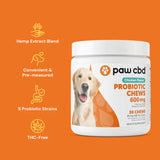 paw cbd Broad Spectrum CBD Dog Probiotic Chews & Treats – Chicken | 600mg (30 ct)