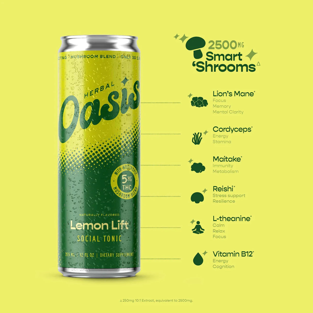 cbdMD Herbal Oasis 5mg Delta 9 THC Social Tonic – Lemon Lift & Berry Fusion