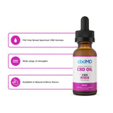 CBDmd CBD Oil Tincture Berry lifestyle shot - Perfect for incorporating into a daily wellness regimen