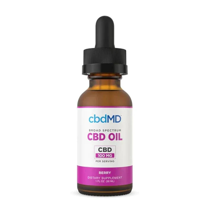 cbdMD CBD Oil Tincture Drops - Broad Spectrum | Natural | 30 ml