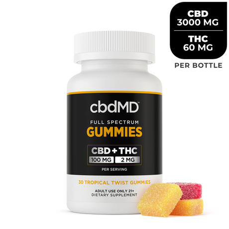cbdMD Full Spectrum CBD Gummies - Tropical Fruit Twist