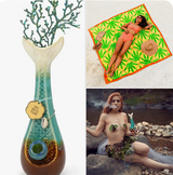 🌊 The Mermaid Moment Mermaid Vase Bong + BIG Beach Towel Bundle