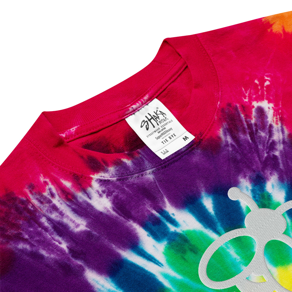 Oversized Tie-Dye T-Shirt with Bee Logo