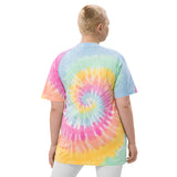 Oversized Tie-Dye T-Shirt with Bee Logo