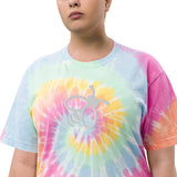 Oversized Tie-Dye T-Shirt with Bee Logo