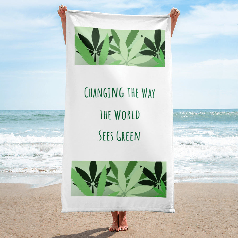 Beach and Pool Towel - Changing the Way the World Sees Green | Hemp Floral