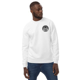 Eco Friendly Relaxed Fit Crew Neck Sweatshirt with Embroidered Hive Bee Emblem - Unisex