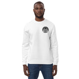 Eco Friendly Relaxed Fit Crew Neck Sweatshirt with Embroidered Hive Bee Emblem - Unisex