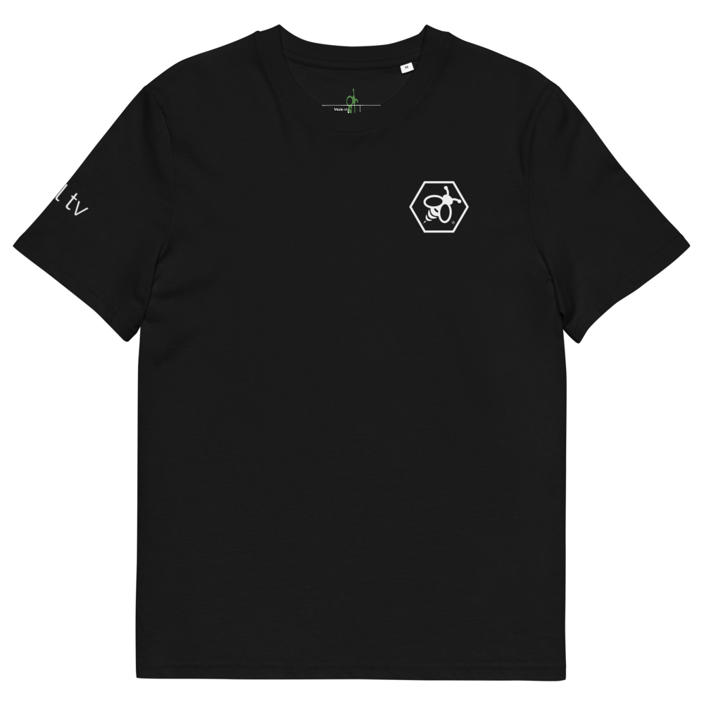 Organic Short-Sleeve T-Shirt - (Unisex ) with GBL TV Bee Logo