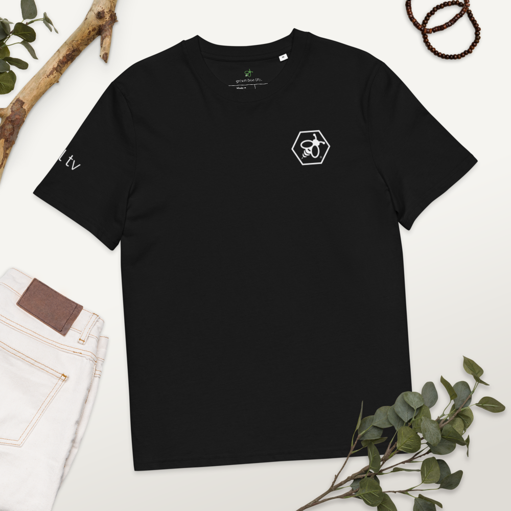 Organic Short-Sleeve T-Shirt - (Unisex ) with GBL TV Bee Logo