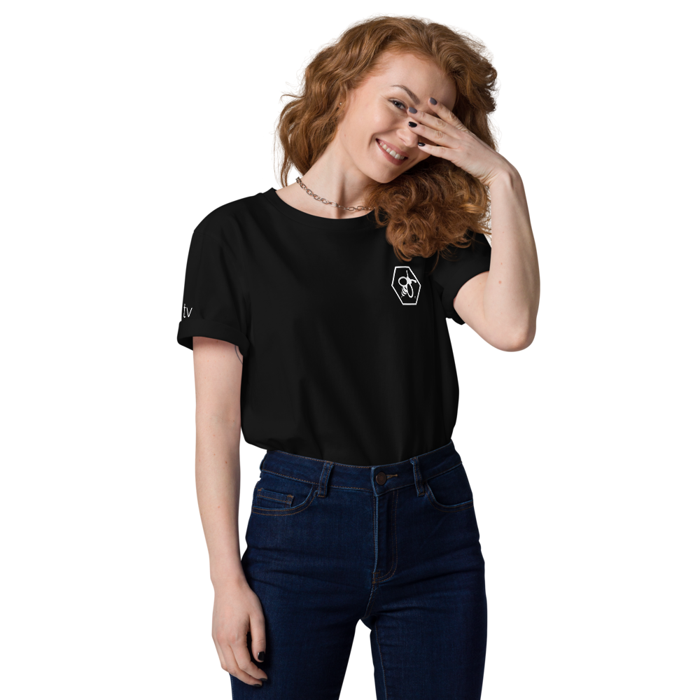 Organic Short-Sleeve T-Shirt - (Unisex ) with GBL TV Bee Logo