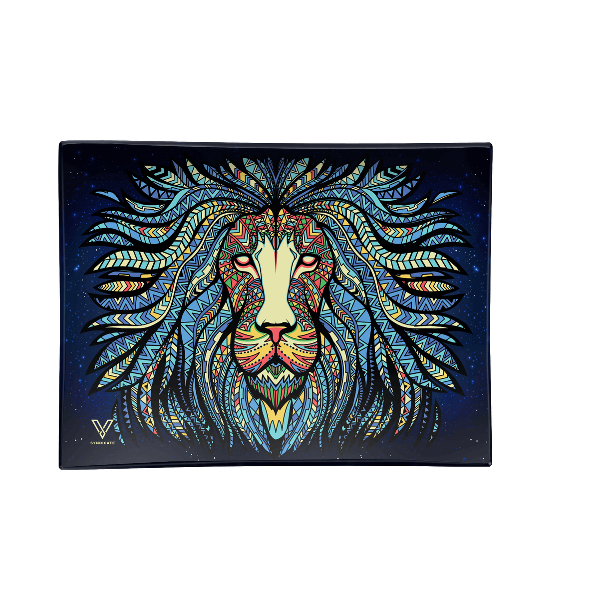 Tribal Lion Glass Rollin' Tray