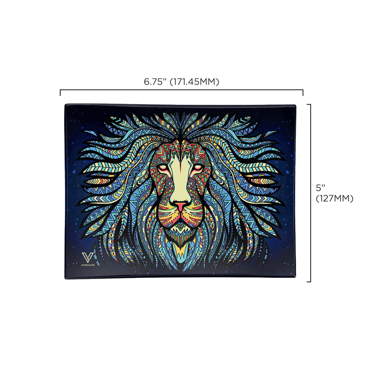 Tribal Lion Glass Rollin' Tray