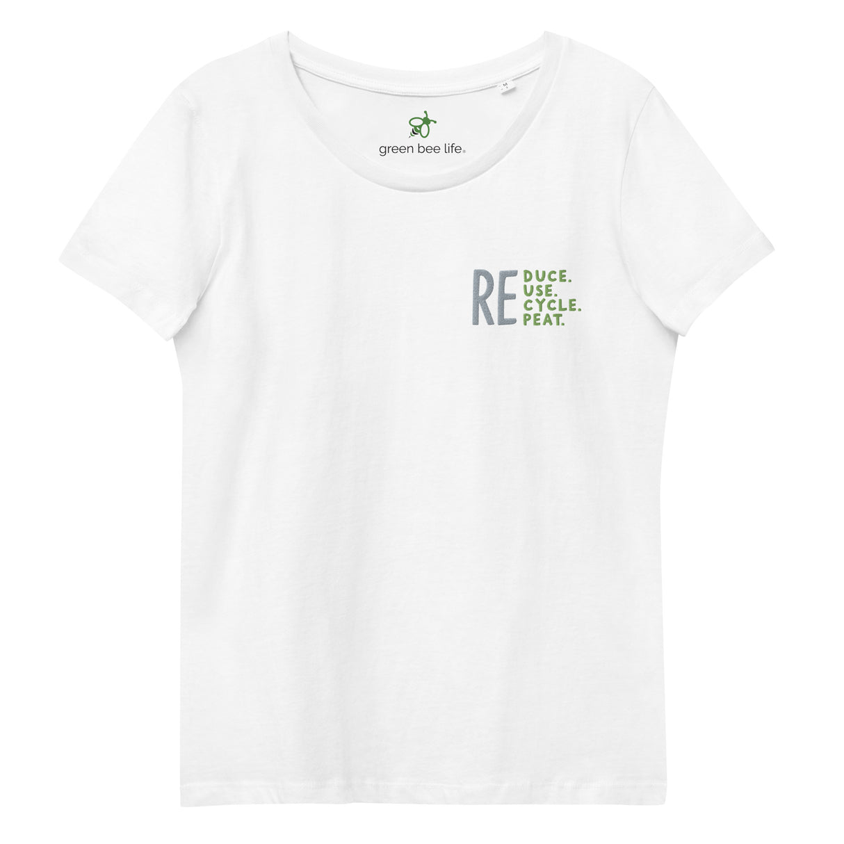 Women's Fitted Eco Tee - Embroidered Recycle Logo